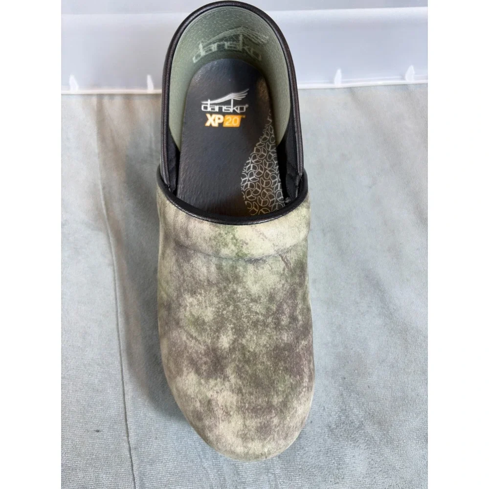 Dansko  XP 20 Professional Camo Clogs Women Suede Slip On Shoes Nurse  Sz 9 / 40 - Picture 10 of 16